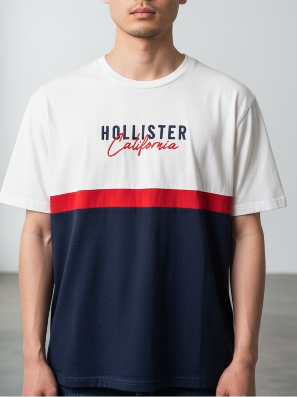 Hollister Shirt Mens M Medium Red White Blue Must Have Collection Y2K Vintage
